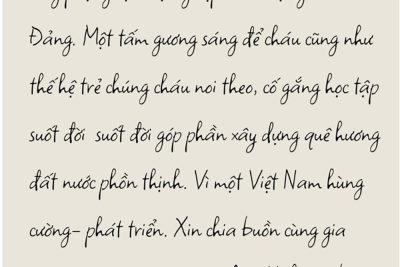 Gửi lời chia buồn đến gia quyến Tổng Bí thư Nguyễn Phú Trọng qua “sổ tang điện tử”